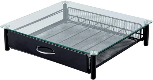 Miniatura 9 de Restaurantware Soporte para cápsulas de café de 15.16 x 13.58 x 3.35 pulgadas, organizador de cápsulas de café de hierro para 36 K-Cup, cajón