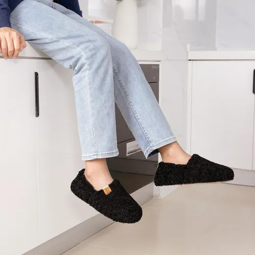 Miniatura 2 de EverFoams Pantuflas suaves y rizadas para mujer, de espuma viscoelástica, ligeras, cómodas, con forro polar