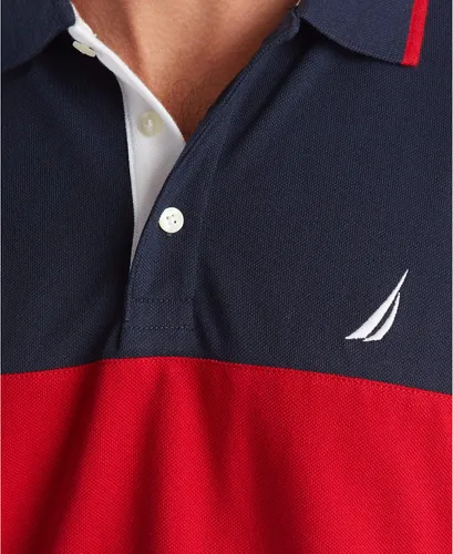 Miniatura 5 de Nautica Polo de manga corta 100% algodón piqué bloque de color para hombre