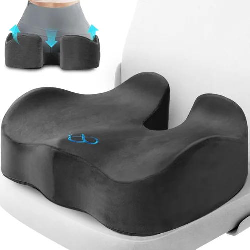 Miniatura 12 de CushyOasis Cojín de Asiento, Cojines de Gel para Silla, Cojines para Silla de Oficina, Parte Inferior Antideslizante y Funda Extraíble Cojín