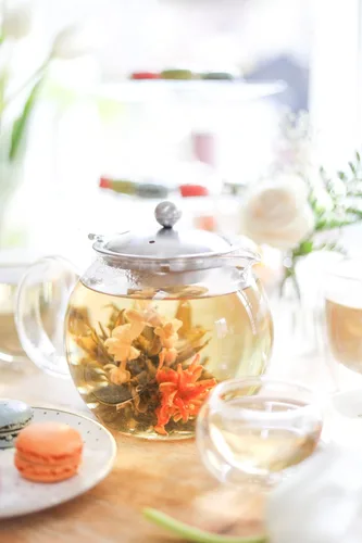 Miniatura 4 de Teabloom Tetera y tetera de vidrio todo en uno – Tetera de vidrio de borosilicato resistente al calor con infusor de té suelto de acero inoxidable