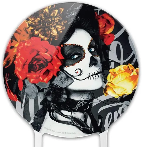 Miniatura 3 de Decoración acrílica para tartas de Día de los Muertos, Día de los Muertos, decoración de fiesta para boda, aniversario, cumpleaños, graduación