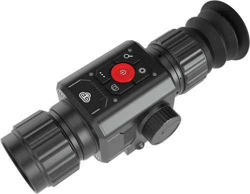 Miniatura 3 de GOYOJO Mira telescópica térmica de visión nocturna para caza, detección de largo alcance de 1.378 in/12 um, enfoque ajustable, imágenes HD, batería