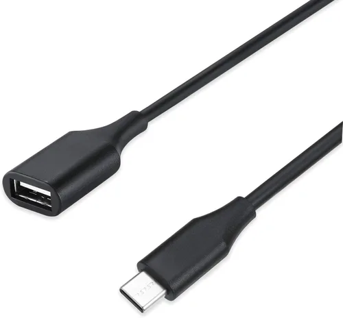 Perixx PERIPRO-403 - Cable USB tipo C macho a USB-A hembra de 1 pie - Especificaciones USB2.0 para conexión de teclado y mouse con teléfono