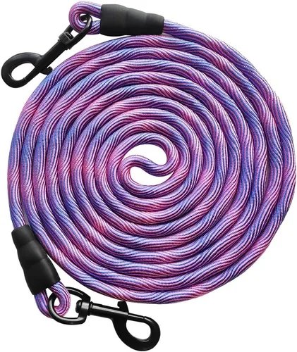 Miniatura 13 de BTINESFUL Correa de Amarre para Perro, Cuerda de Control Correa de Cuerda Larga, 8ft 12ft 20ft 30ft 50ft 75ft Correa para Perros de Patio - Perros