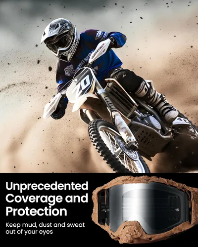 Miniatura 2 de OutdoorMaster Mustang - Gafas de motocross OTG, gafas de motocross, gafas de ATV para hombres, mujeres, adultos y jóvenes
