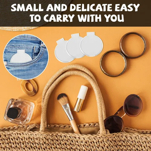 Miniatura 5 de Yalikop 36 piezas de espejo compacto a granel portátil redondo espejo de maquillaje mini plegable para bolso de mujer, viajes, uso diario, regalos