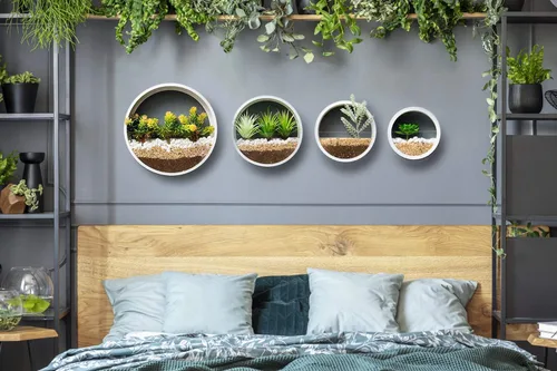 Miniatura 5 de Jarrón redondo de metal retro con globo de pared, soporte para plantas de aire, maceta vintage, contenedor de cactus suculentas, maceta de pared