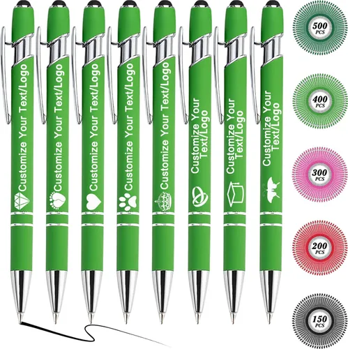 Miniatura 53 de Bolígrafos personalizados con nombre y logotipo, hasta 500 bolígrafos personalizados a granel con grabado gratis regalo para cumpleaños, graduación