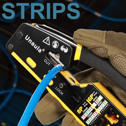 Miniatura 5 de Kit de Herramienta de Crimpado RJ45 de Paso Ethernet, Crimpadora Cat5 Cat6, Kit de Herramienta de Crimpado, Kit de Herramienta de Crimpado Ethernet
