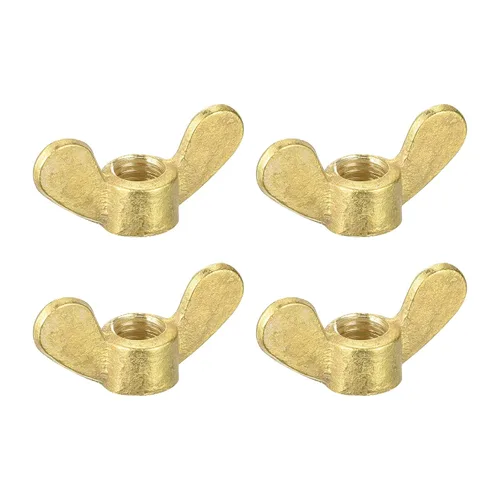 Miniatura 13 de uxcell Tuercas de ala de latón, tuerca de mariposa M8 a mano aprieta sujetadores para muebles, maquinaria, equipo electrónico, 10