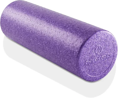 Miniatura 11 de Philosophy Gym Rodillo de espuma de alta densidad de 18 pulgadas para ejercicio, masaje, recuperación muscular, redondo, gris