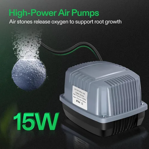 Miniatura 3 de VIVOSUN Sistema de Cultivo Hidropónico DWC con Kit de Goteo Superior, Cultura de Agua Profunda de 5 Galones, Sistema de Goteo Recirculante