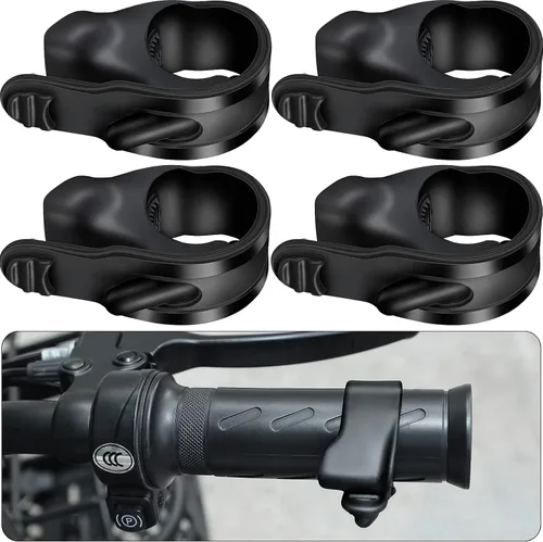 4 Piezas Soporte de Acelerador de Motocicleta ABS Control de Asistencia de Crucero Agarre Manillar Negro Acelerador de Manillar de Motocicleta