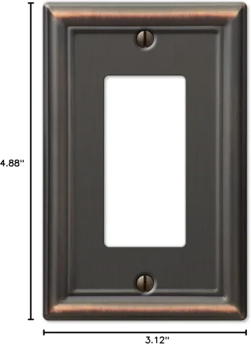 Miniatura 5 de Amerelle 149RDB - Placa de pared Chelsea, 1 interruptor de palanca, acero, bronce envejecido, paquete de 1