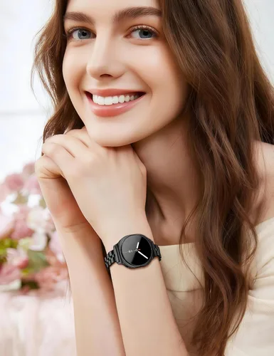 Miniatura 6 de Melyis Correa delgada de metal para Samsung Galaxy Watch 8 7 6 5 4 FE 1.575 in 1.732 in/Galaxy Watch 8 6 4 Classic, 0.787 pulgadas de acero