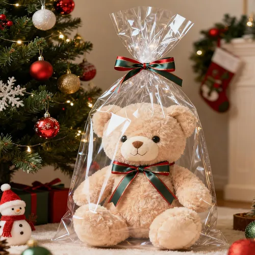 Miniatura 9 de SYOGUA Paquete de 10 bolsas de celofán extra grandes, 40 x 55 pulgadas, bolsas de regalo transparentes de 3 mil de grosor para cestas de plástico