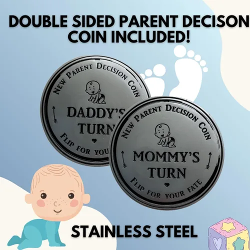 Miniatura 6 de Juego de regalo de embarazo – New Mom and Daddy Est 2026 Juego de tazas de 11 onzas con mameluco "Adventure Awaits & New to Crew" de 0 a 3 meses