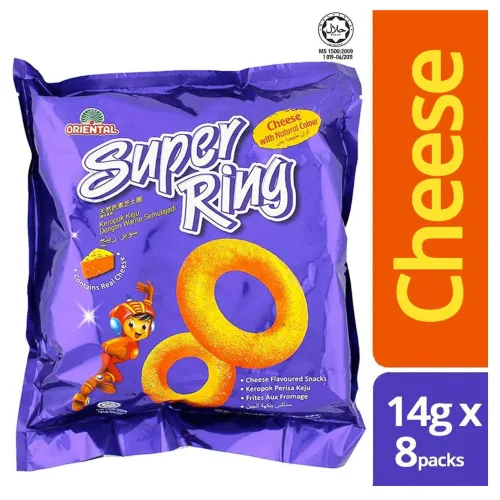 Miniatura 7 de Oriental Malaysia Super Ring Classic Cheese Flavour Snack Family Pack Biscuit Biskut Teatime Halal Food Snacks Malasia 0.49 oz x 8 paquetes