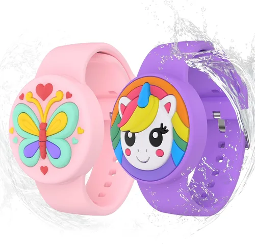 Miniatura 9 de Pulseras impermeables Air tag para niños (paquete de 2) - Pulsera de silicona suave oculta para Air tag - Soporte ligero de rastreador