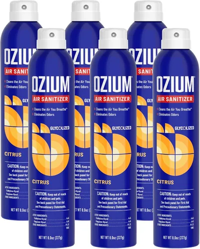 Miniatura 15 de Ozium A807035-3 - Desinfectante de aire y eliminador de olores para hogares, automóviles, oficinas y más, aroma a vainilla, paquete de 3