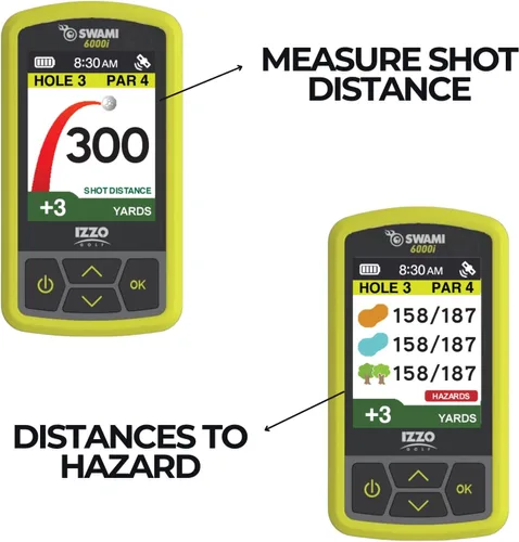 Miniatura 4 de Izzo Swami Golf GPS Rangefinder - Color Display & Scorekeeper Amarillo