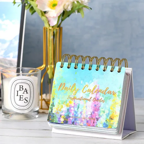 Miniatura 9 de Calendario motivacional - Calendario de pie con volteo inspirador, citas inspiradoras, 12.2 cm x 14 cm, Calendario perpetuo de escritorio