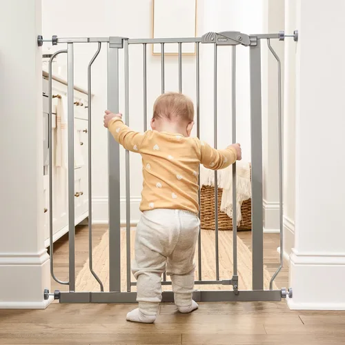 Miniatura 5 de Regalo Puerta de seguridad para bebés extra alta de 36 pulgadas para puertas y parte inferior de escaleras, puerta de bebé montada a presión