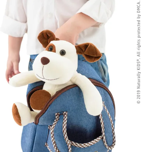 Miniatura 4 de Naturally KIDS Mochila pequeña con juguete de peluche de perro de peluche Mochila para niños pequeños para niños Juguetes para niños de 3 años