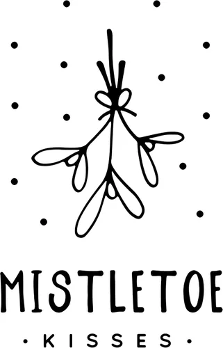 Miniatura 2 de Infusion Sello de goma de muérdago besos, sello de madera de 3 x 2 pulgadas