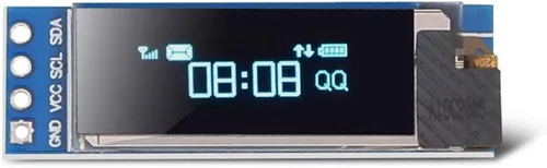 Miniatura 2 de Dorhea 2 unids 0.91 OLED I2C módulo de pantalla IIC 0.91 pulgadas I2C SSD1306 LED DC módulo azul I2C LCD 128x32 controlador de pantalla compatible