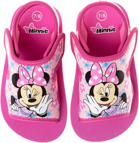 Disney Sandalias de Minnie y Mickey Mouse Zapatos de verano para niños Correa ajustable para playa, puntera abierta, tobogán deportivo, atlético,