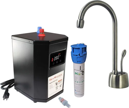 Miniatura 16 de Westbrass DT1F271-12 Develosah - Grifo dispensador de agua caliente de 9 pulgadas con sistema de tanque digital HotMaster DigiHot y filtro de agua