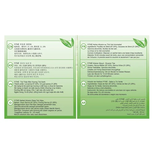 Miniatura 3 de FITNÈ Té verde a base de hierbas miel limón con infusión de Garcinia Senna suave desintoxicación limpia alto antioxidante sin calorías edulcorante
