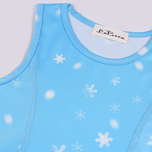 Miniatura 4 de LaBeca - Vestido sin mangas o de manga larga para niñas, vestidos informales con diseño de unicornio o sirena para niñas pequeñas o grandes
