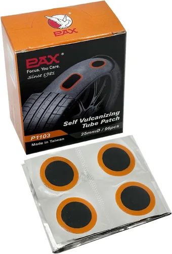 PAX 96 parches redondos de tubo interior de 0.984 in (1 pulgada), kit de reparación de pinchazos de goma para bicicleta, bicicleta de carretera,
