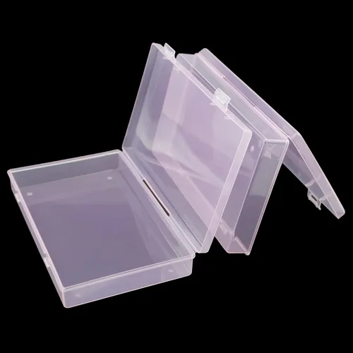 Miniatura 5 de Goodma 4 Piezas Cajas Rectangulares de Plástico Vacías Contenedores Organizadores de Almacenamiento con Tapas con Bisagras para Artículos Pequeños