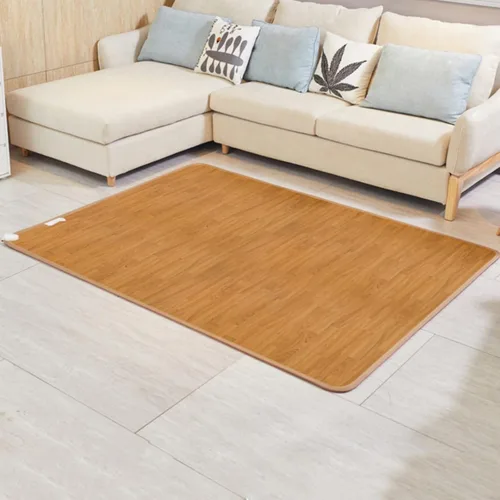 Graphene Electric Heated Rug, Indoor Floor Heater, Heated Foot Warmer with Timer, Temperature Control, Indoor Space Heater for Yoga Offices Bedrooms