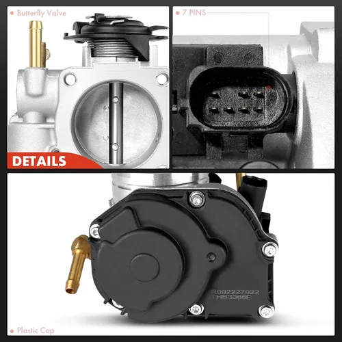 Miniatura 7 de A-Premium Cuerpo electrónico del acelerador compatible con Volkswagen Jetta 1999-2001, Beetle 1998-2001, Golf 1999-2001, L4 2.0L, Reemplazo #