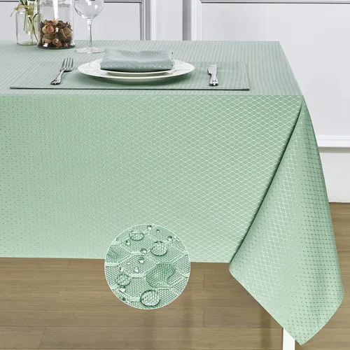 Miniatura 26 de Mantel rectangular de poliéster impermeable, resistente a las arrugas, lavable, mantel de tela diseño Jacquard