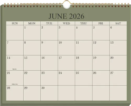 Miniatura 16 de Calendario pequeño de pared 2026 – Mini calendario 2026-2027 de enero de 2026 a junio de 2027, calendario pequeño de 18 meses con papel premium, 6 x