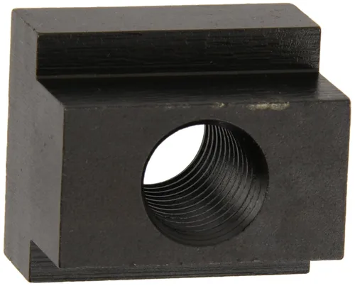 Miniatura 2 de Small Parts 41411T 1018 Tuerca de ranura en T de acero, acabado de óxido negro, roscado a través, roscas de 1/2"-13, 3/4" de altura, profundidad