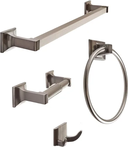 Miniatura 14 de SENTO - Juego de accesorios de baño clásicos para bodega, juego de accesorios de baño de metal resistente para montar en la pared, incluye gancho