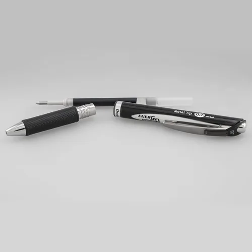 Miniatura 5 de Pentel EnerGel PRO - Bolígrafo de gel permanente, (0.028 in), línea media, archivador y resistente al agua, tinta negra, paquete de 2