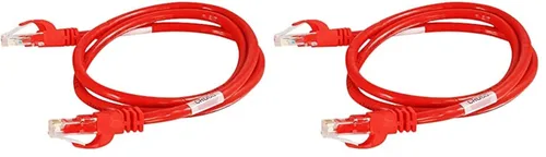 C2G/ Cables To Go 31381 - Cable Ethernet cruzado de red sin blindaje sin blindaje Cat6, rojo (5 pies/5.0 ft) (paquete de 2)