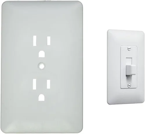 Miniatura 10 de TayMac 4000W Placa de pared para interruptor de palanca única, pintada, blanca, 1 banda