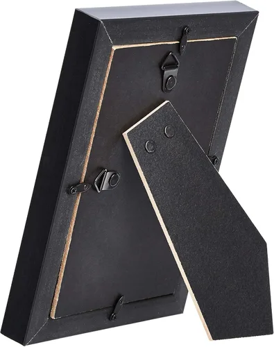 Miniatura 4 de Amazon Basics Marco rectangular para fotos, 6 x 4 pulgadas, paquete de 5, color negro