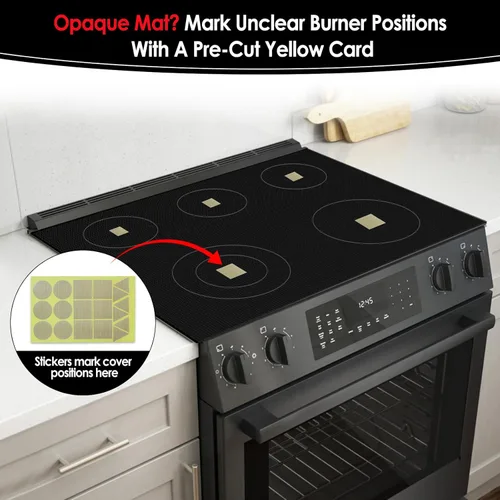 Miniatura 7 de KitchenRaku Protector de placa de inducción grande de 30.7 x 20.4 pulgadas, resistente al calor hasta 572 °F (572.0 °F), cubiertas de quemador