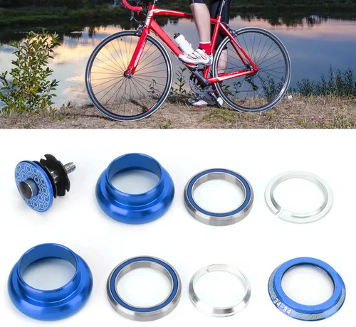 Miniatura 7 de Tefola Auriculares de bicicleta de montaña, 1.339 in Auriculares de bicicleta de doble rodamiento para bicicleta delantera de bicicleta para Azul
