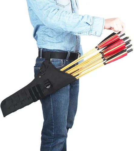 Miniatura 7 de Arco ligero flecha flecha carcaj plegable compacto flechas bolsa con sistema Molle colgado para tiro al blanco